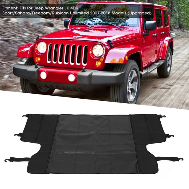 Akozon Car Trunk Luggage Cover Shield Storage Mat Organizer Storage Bag Truck Storage Container For JK 4DR 2007 To 2018
