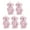 Pink, variant on 5PCS Mini Bear Plush Toy Lovely Joint Bear Doll Keyring Ornament Handbag Accessories Kids Party Props Cute Pendant