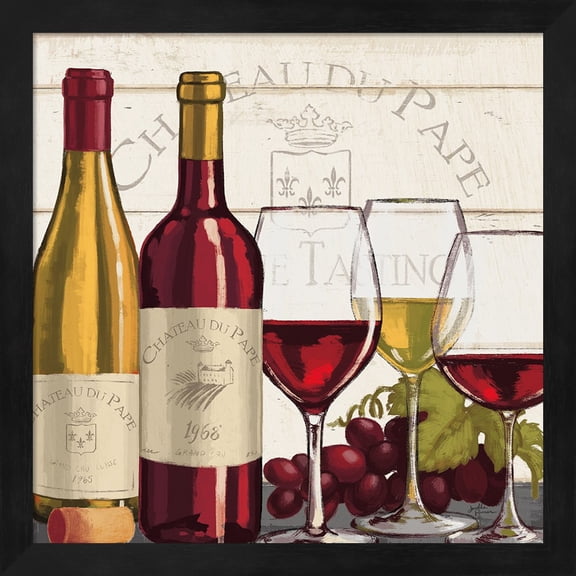 Wine Tasting II by Janelle Penner, Framed Wall Art, 13.25W x 13.25H