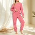 thumbnail image 2 of Ensembles de Pyjama pour Femmes Pyjama Uni pour Femmes Automne et Hiver Doux Demi-Polaire Plus Molleton Chaud Ensemble de Vêtements de Maison Haut de Gamme pour Femmes Pyjamas, 2 of 8