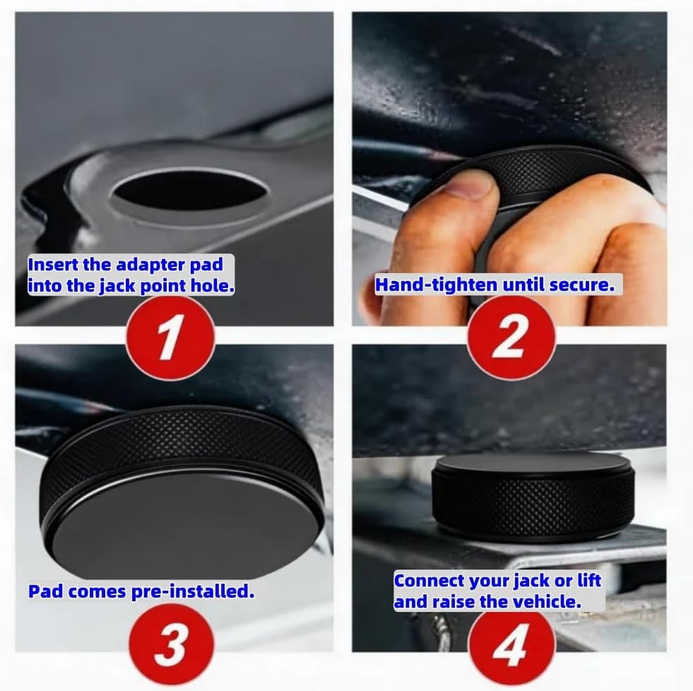 Lifting Jack Pads Compatible with Tesla Model 3/S/X/Y/Y Juniper, 4 Pucks with a Storage Case, Accessories for Tesla Vehicles 2013 to 2026