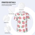 thumbnail image 3 of KLL Strawberry for Men's Baseball Shirts,Short Sleeve Casual Shirts Button Down Shirt for Men Beach Summer Wedding Shirt-Medium, 3 of 7