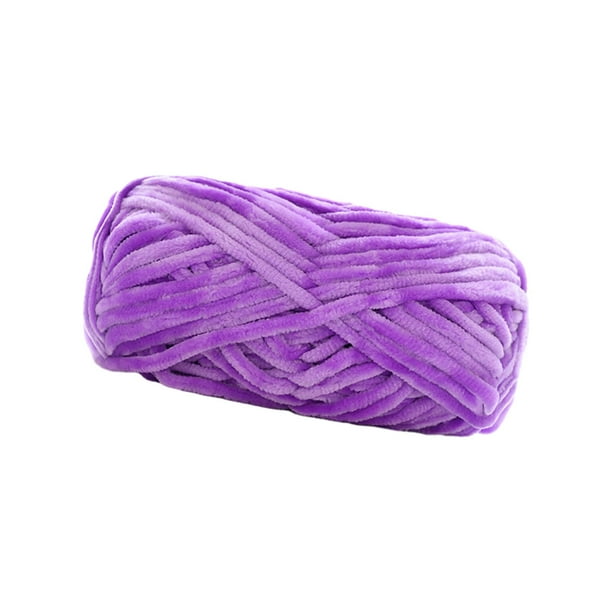 Hilo grueso y voluminoso de 80 m para tejer a mano, crochet, tejido tubular jumbo Púrpura