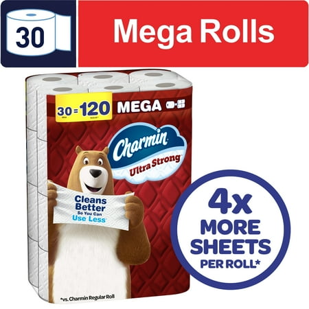 Charmin Toilet Paper Ultra Strong, 30 Mega Rolls