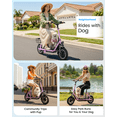 thumbnail image 4 of MIHOVER 550W Pet Friendly Electric Scooter with Seat for Small Dogs, 12" Electric Scooters for Adults, Dual Shock Absorbers 25 Miles Range, UL2272 Certified-Pink, 4 of 11