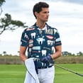 thumbnail image 5 of Balery Dental Printed Men’s Short Sleeve Polo Shirt, Midweight Men's Shirt,Golf Polo shirts -Large, 5 of 8