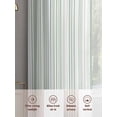 thumbnail image 6 of Spring Floral Sheer Curtains 54 Inch Length 2 Panels Set, Watercolor Flowers Green Lines Minimalist Voile Window Treatment Rod Pocket Short Kitchen Curtains Drapes for Bedroom 52"x54"x2, 6 of 7