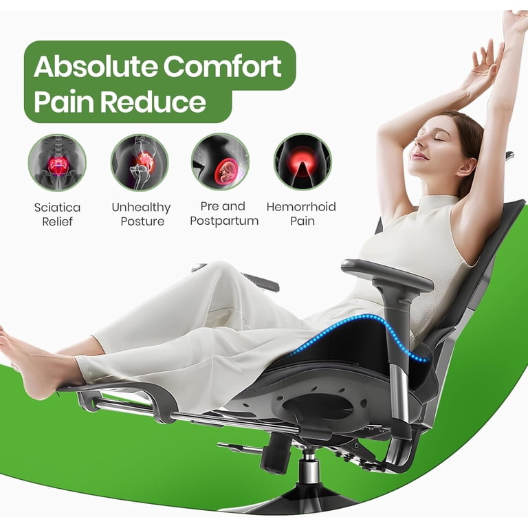 Lolsea Memory Foam Seat Cushion, Ergonomic Office Chair Support photo 2