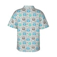 thumbnail image 3 of Bixox Men's Hawaiian Shirts Men's Owl Print Short-Sleeve Shirt-3X-Large, 3 of 8