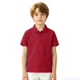 thumbnail image 2 of Fozruso Boys Collared Shirt School Uniform Kids Soft Breathable Classic Button Closure Shirt for School and Daily wear, 2 of 6