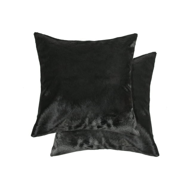 Oreiller en Cuir de Vachette Neutre Naturel Turin / Lot de 2 / 18"x18 Pouces