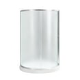 thumbnail image 2 of Ove Decors Breeze 36 in x 36 in x 77 in H Curved Corner Shower with Frosted Glass & Shower Base and Satin Nickel Hardware, 2 of 15