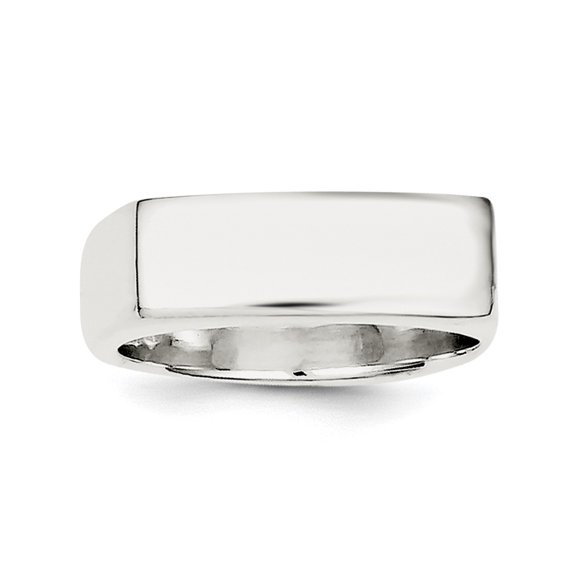 Sterling Silver Signet Ring (Size 6) Made In India qr2419-6