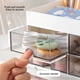 thumbnail image 4 of Organizador de Maquillaje de Gran Capacidad con Cajones, Caja de Almacenamiento para Tocador Plástica Multifuncional para Cosméticos, Cuidado de Uñas, Azul/Blanco/Rosa, 21x14.5x12.5cm para Encimeras, 4 of 6