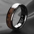 thumbnail image 4 of Tungsten Rings for Men Wedding Bands for Him 6mm Black Wood Arrow, 4 of 5