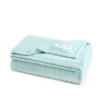 thumbnail image 2 of GAIAM Velvetloft Throw Blanket – Ultra-Soft Plush Carved Design, 50x60" Lightweight & Cozy- Pale Aqua, 2 of 4