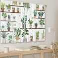 thumbnail image 4 of Boho Floral Kitchen Curtains Flower Green Plant Small Short Cafe Window Curtains Cactus Cottagecore Farmhouse Country Bathroom Window Drapes Treatment Tier Curtains 2 Panels (27.5x39 Inch), 4 of 6