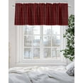 thumbnail image 5 of Rustic Red Black Buffalo Check Plaid Pattern Kitchen Valances for Windows Christmas Valance Curtains&nbsp; for Kitchen /Living Room/Bedroom/ Bathroom Decor, 54"x18 " ,Rod Pocket 1 Panel,, 5 of 7