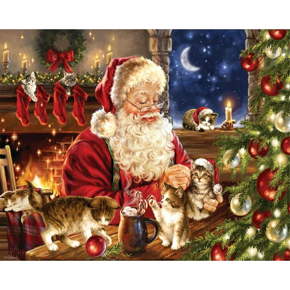Springbok 1000 Piece Christmas Kittens Jigsaw Puzzle for Adults - Made in USA