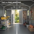 thumbnail image 6 of Giantfurnni 8x10 FT Resin Outdoor Storage Shed Weather Resistant Tool Shed with Windows and Air Vent for Backyard,Garden,Lawn, 6 of 15