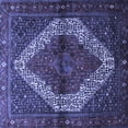 thumbnail image 1 of Ahgly Company Machine Washable Indoor Square Persian Blue Traditional Area Rugs, 4' Square, 1 of 4