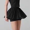 thumbnail image 4 of LAJPXKHY Summer 2 in 1 Skirt with Shorts for Women Ruffle Elastic High Waisted Lightweight Thin Summer Mini Skirts Tennis Shorts, 4 of 6