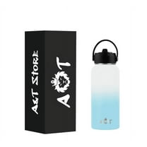 A&T Stainless Steel Water Bottle 32 OZ with Straw Lid
