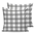 thumbnail image 5 of Outdoor Throw Pillow Cover Farmhouse Gray and White Buffalo Plaid Check Waterproof Cushion Covers 2 Pack Classic Lattice Grid Pillow Cases Home Decoration for Patio Garden Couch Sofa, 5 of 5