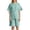 a-Blue43774, variant on Womens Solid Color Ribbed Knit Two Piece Outfit Crew Neck Short Sleeve Top High Waist Bermuda Shorts Casual Matching Set For Loungewear Daily Wear Leisure Set