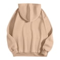 thumbnail image 4 of Womens Hoodies Khaki Women's Comfy Front Pocket Hoodie Everyday Casual Pullover Sweatshirt for Women L, 4 of 4