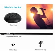 PylePro Adjustable Extendable Freestanding Compact Microphone Stand, Black