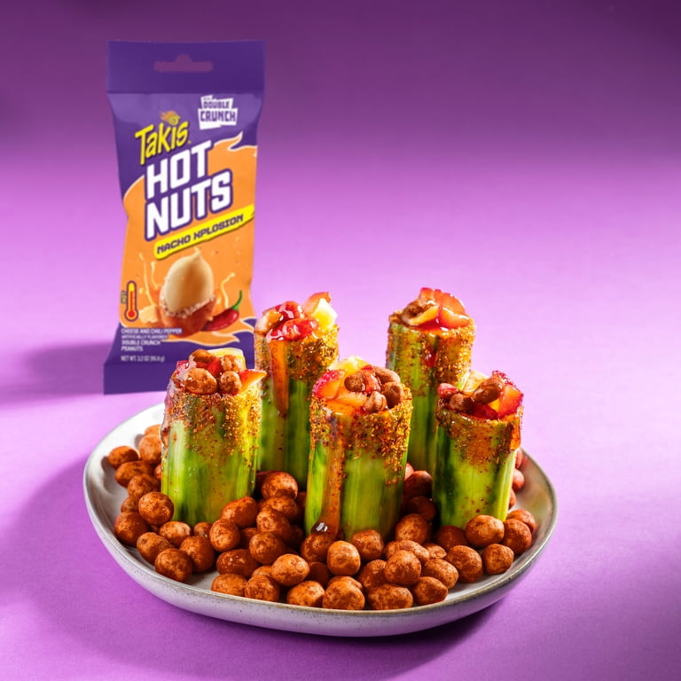 Takis Nacho Xplosion Hot Nuts 3.2 oz Snack Size Pouch, Cheese and