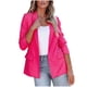 thumbnail image 3 of Blazer Chaquetas para Mujer Damas Sólido Turn Down Collar Chaqueta Manga Larga Abrigo Abrigos Blazer Odeerbi ODB-5, 3 of 8