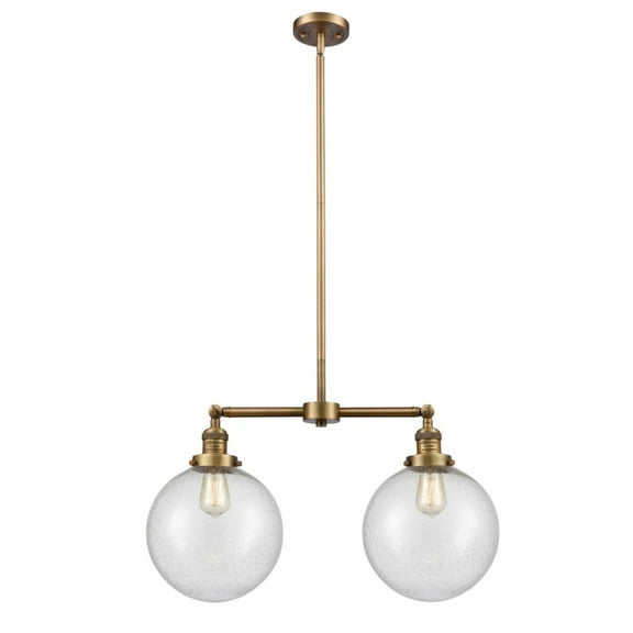 Innovations 209-BB-G204-10-LED X-Large Beacon 2 Light Chandelier part of the Franklin Restoration Collection, Brushed Brass