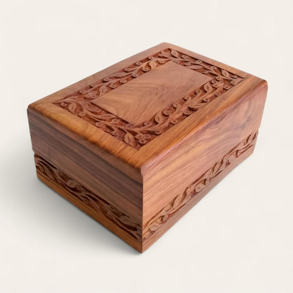 Personalized Handmade Rosewood Urn for Human Ashes - Cremation Wooden Keepsake Box - Elegant Memorial Trauer Box