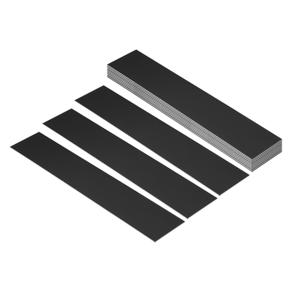 Uxcell 10"x2" Blank Name Plates, 12 Pack Custom Engraved Name Plate, Black, White