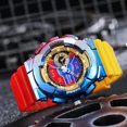 thumbnail image 4 of Reloj electrónico de cuarzo con degradado de color galvanizado, reloj deportivo de moda para estudiantes y niñas, 4 of 6