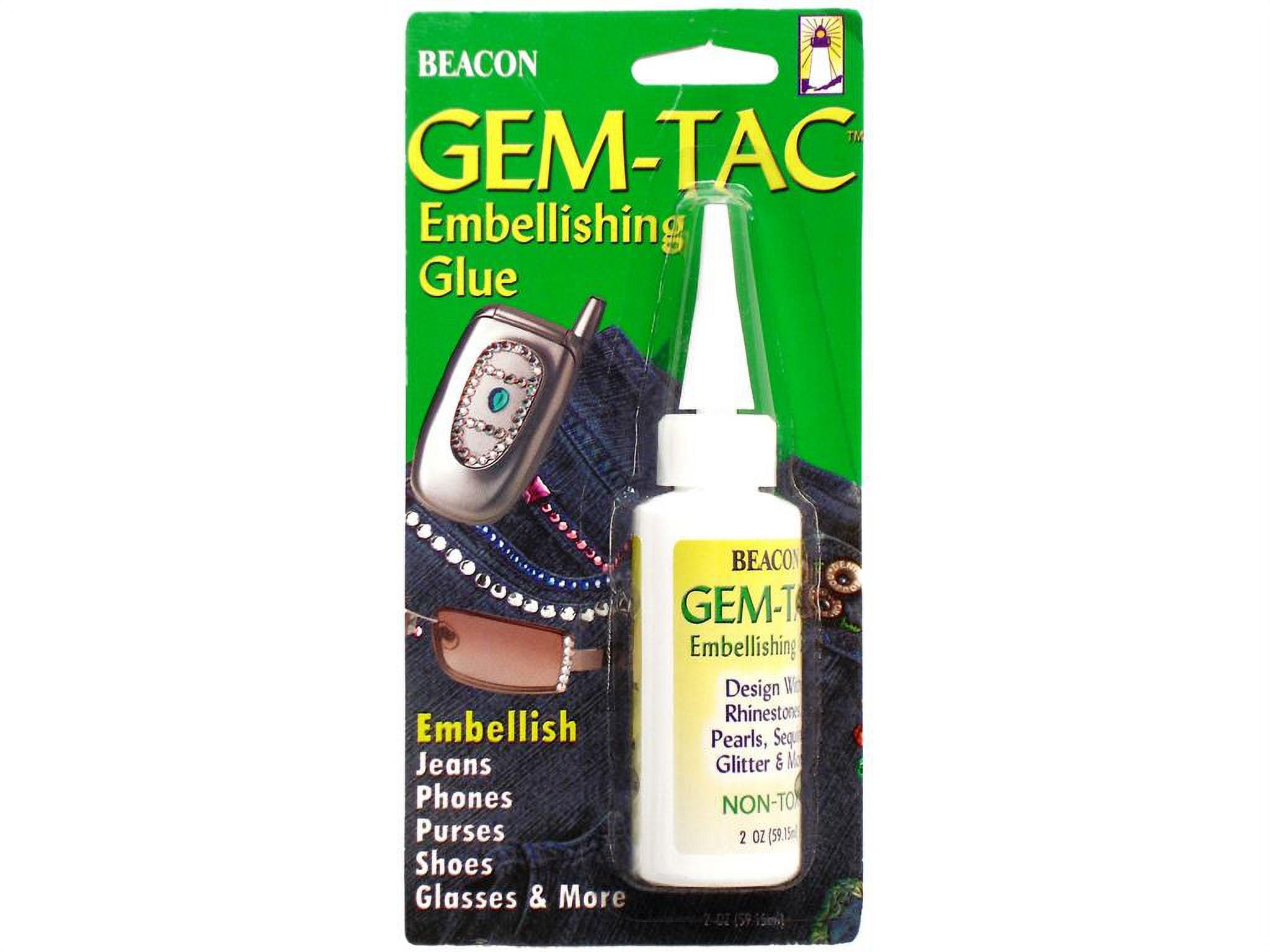  Beacon Gem tac Permanent Adhesive Glue 2 Oz. for