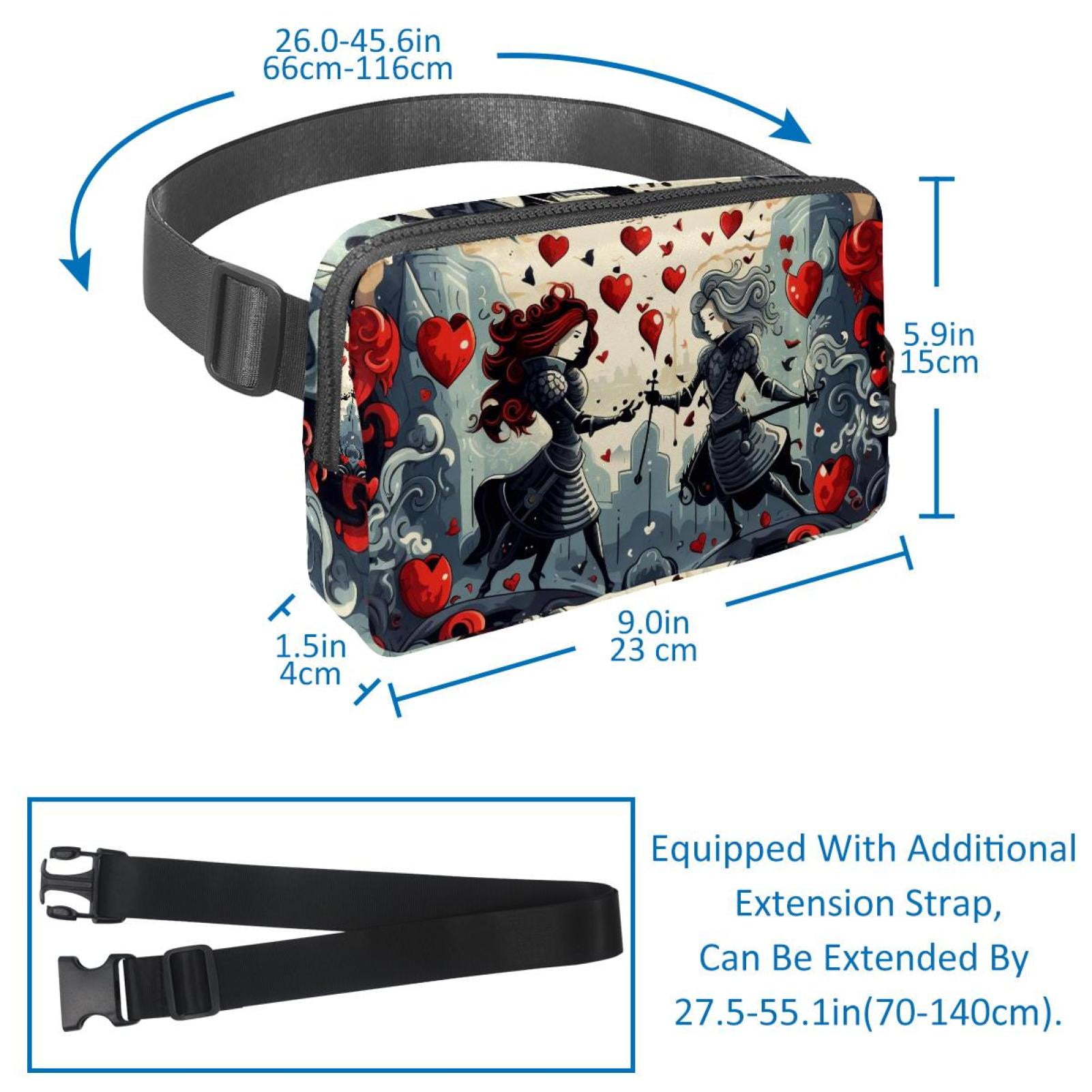 Love Lightweight Adjustable Running Belt Bag Fanny Pack Waist Pack with Extension Strap Unisex