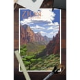 thumbnail image 2 of Zion National Park, Utah, Zion Canyon View (12x18 Wall Art Poster, Room Decor), 2 of 3