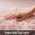 thumbnail image 2 of Ultra-soft plush carpet, 9'×12' pink non-slip long-pile floor rug, suitable for bedroom, living room, home decor, 2 of 6