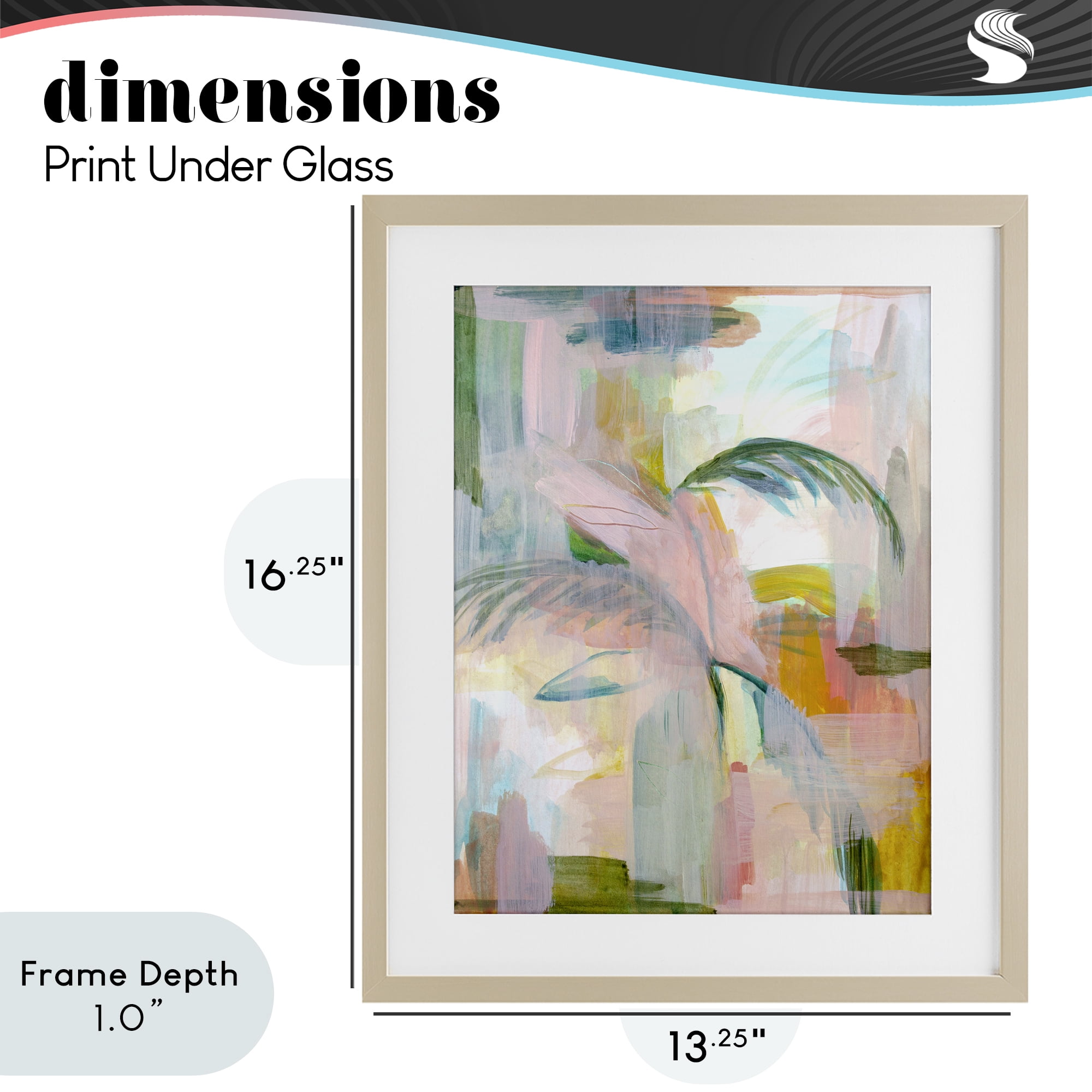 Stupell Industries Palm City Expression Birch Framed Print Under Glass, design by Gemma Bardot