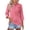 Watermelon Red, variant on Women's Solid Color Polo Shirts 3/4 Sleeve Button Down Collared Shirts with Pocket Business Casual Work Tops Athletic Tennis Golf Shirt 3 Buttons Spring & Autumn Work Basic Blouse Blue L