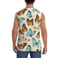 thumbnail image 4 of Bingfone Butterflies Pattern Men's Tank Tops Workout Sleeveless Tee Shirts Running Beach Tanks for Men-3X-Large, 4 of 7