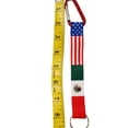 thumbnail image 2 of 12 X USA Mexico Flag short Lanyard Keychain - wristlet for keychain gift favor, 2 of 2