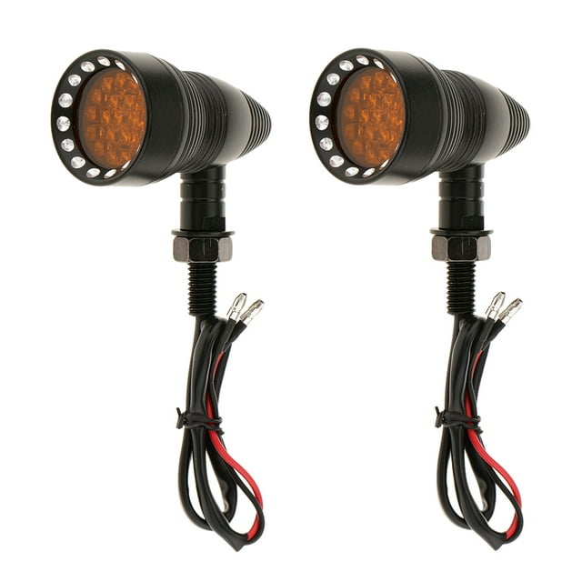 2x Motor led lámpara de Intermitentes para Motocicleta de Negro Zulema Luces de señal de giro LED