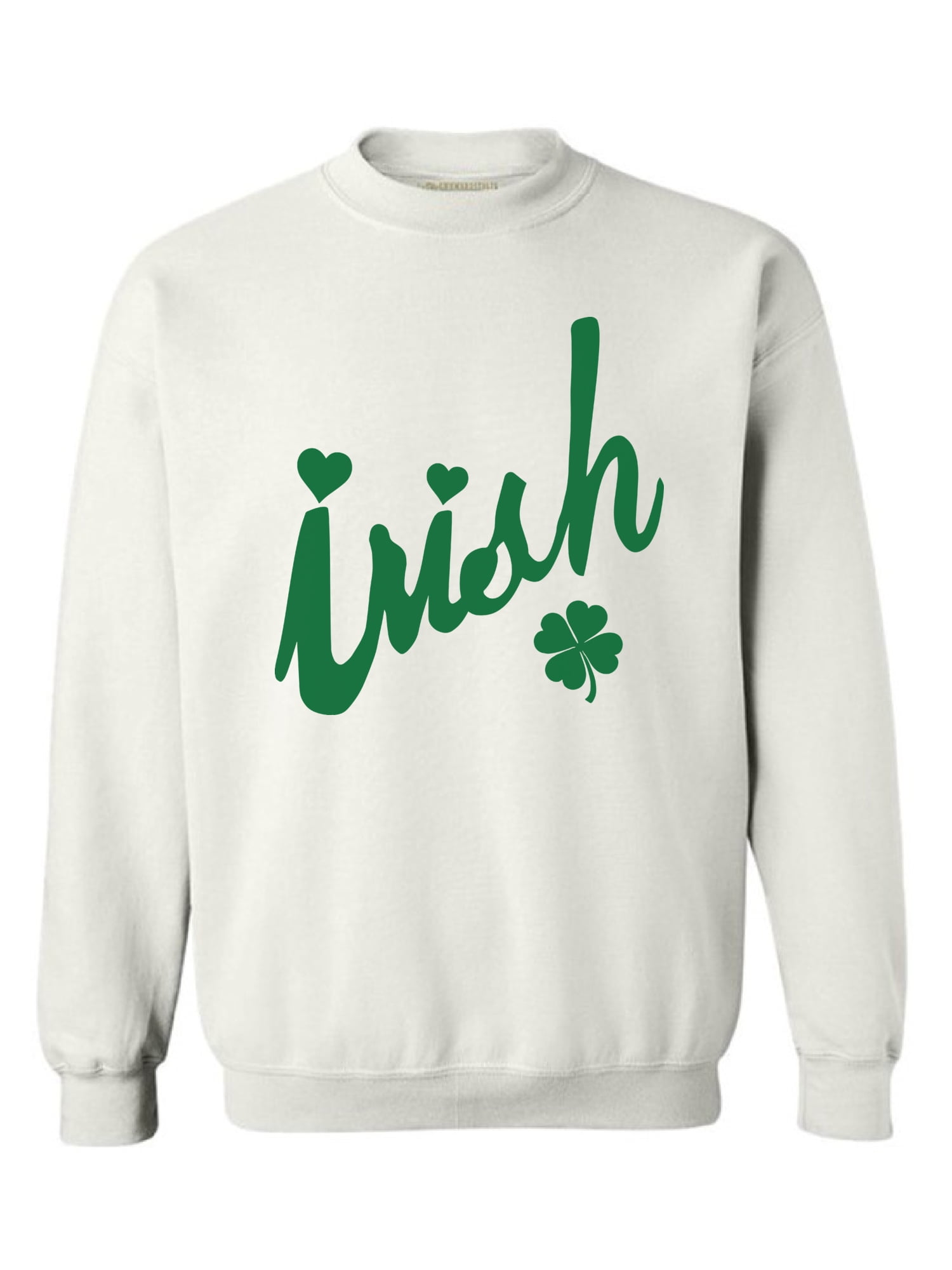 Patricks Day Crewneck Sweater Black YM Wear Adult Irish You Were Beer St