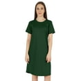 thumbnail image 1 of Inkmeso Solide Casual Été T-Shirt Robe pour les Femmes Ample Coupe à Manches Courtes Robe de Nuit, 1 of 7