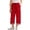 Red, variant on Girls High Waist Like Striped Culottes Casual Summer Pants With And Pockets Comfortable Straight Leg Cropped Wide Leg Trousers For Kids Girls 5t Athletic Clothes