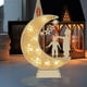 thumbnail image 4 of Luces de noche Luz de noche de Ramadán - Luz LED Eid Mubarak - Lámpara de mesa de madera con luz de estrella Decoración para fiestas del festival islámico musulmán de Ramadán Lámpara de luna, 4 of 4